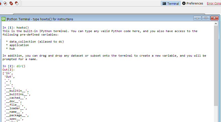 IPython terminal