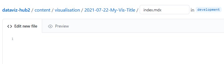 Create file on GitHub