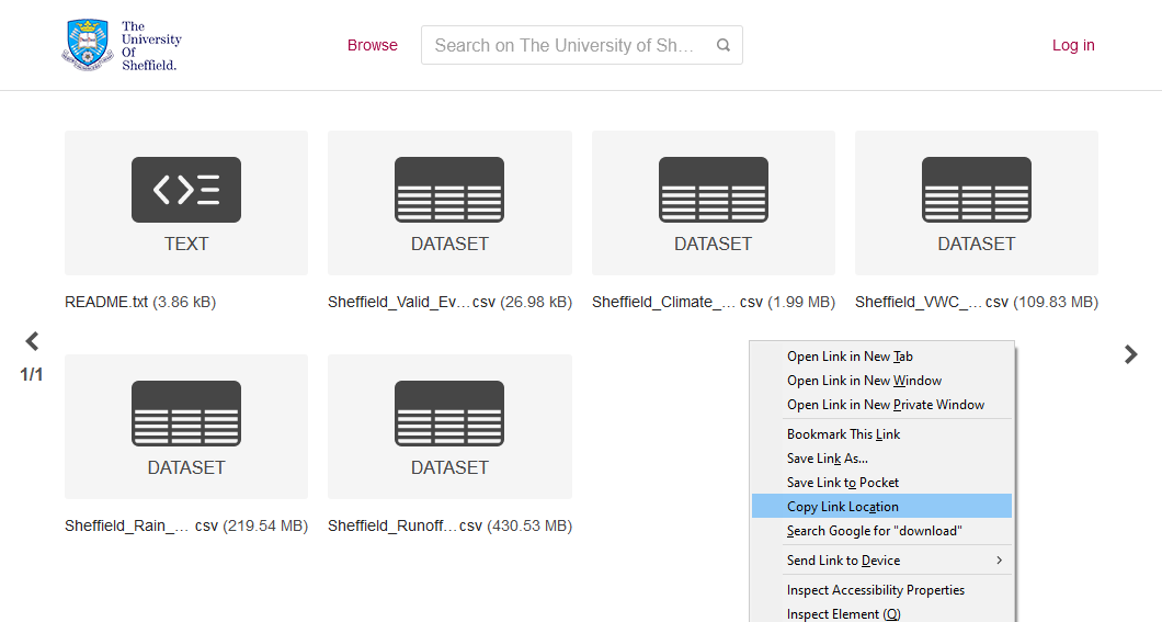 Get download link from Figshare
